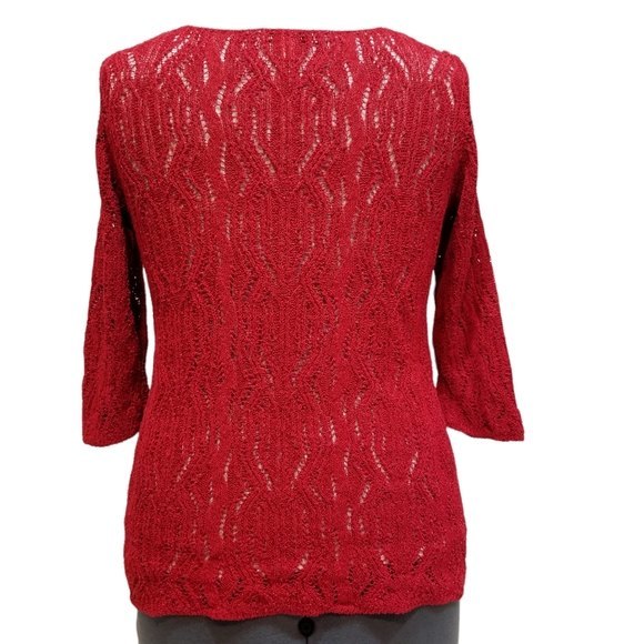 Coldwater Creek Red Stretch Sweater Size XL 16 - Picture 2 of 7